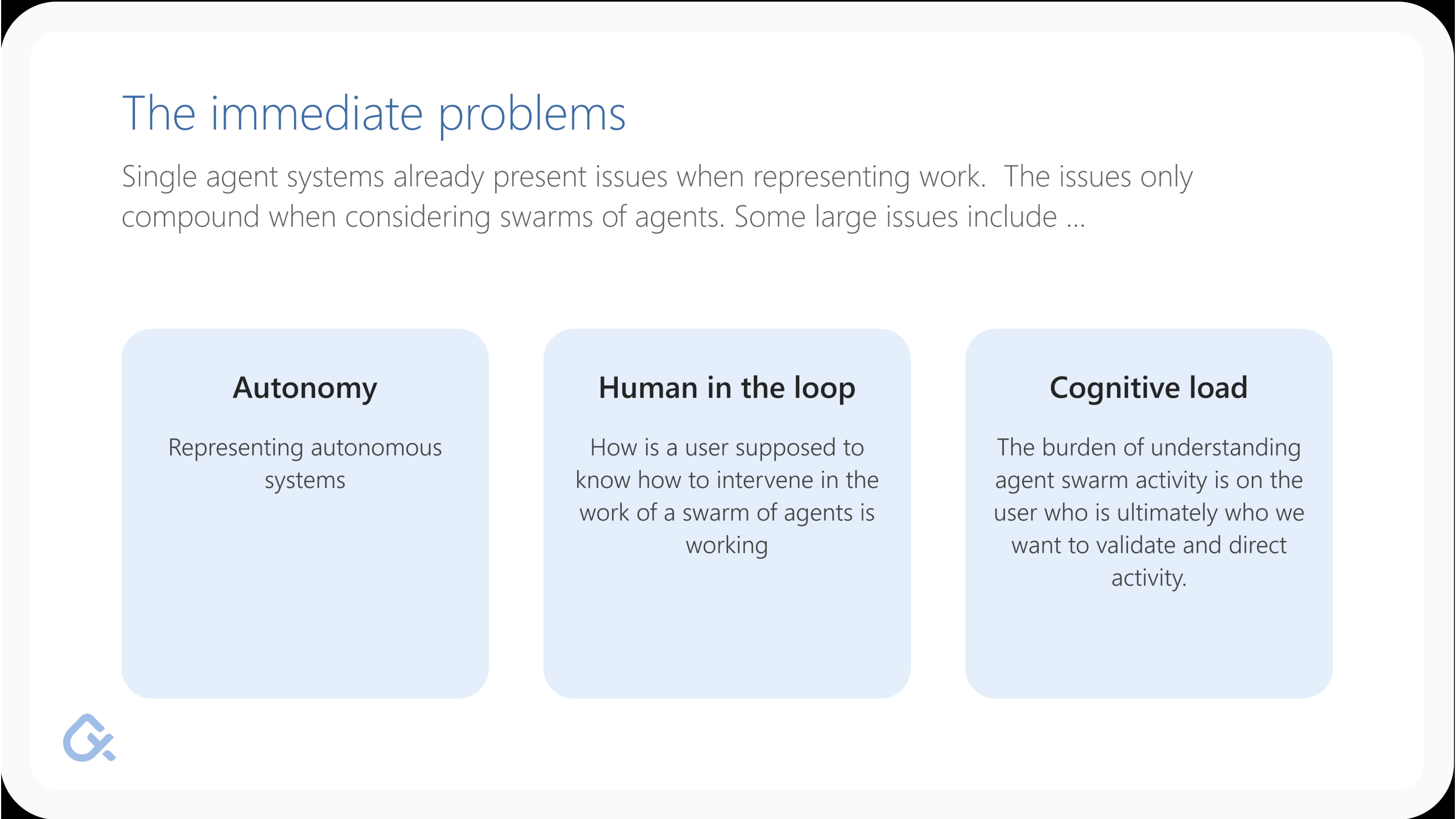 Pinboard driven by Swarm of AI agents, slide 5