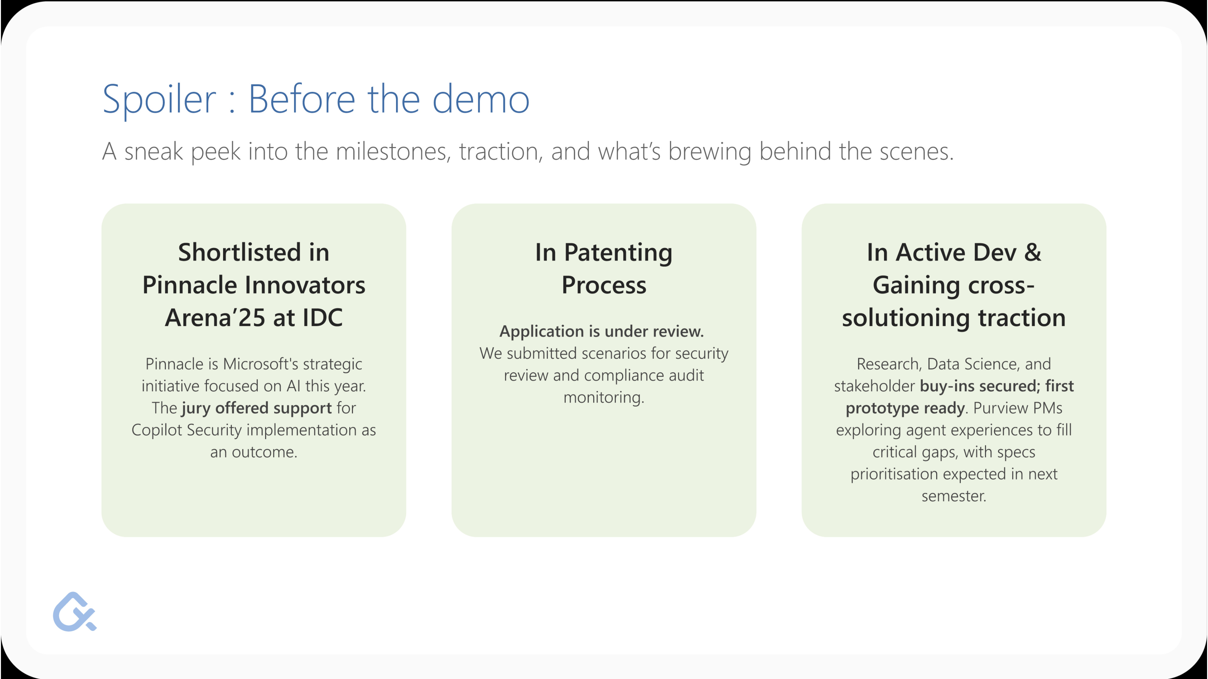 Pinboard driven by Swarm of AI agents, slide 9