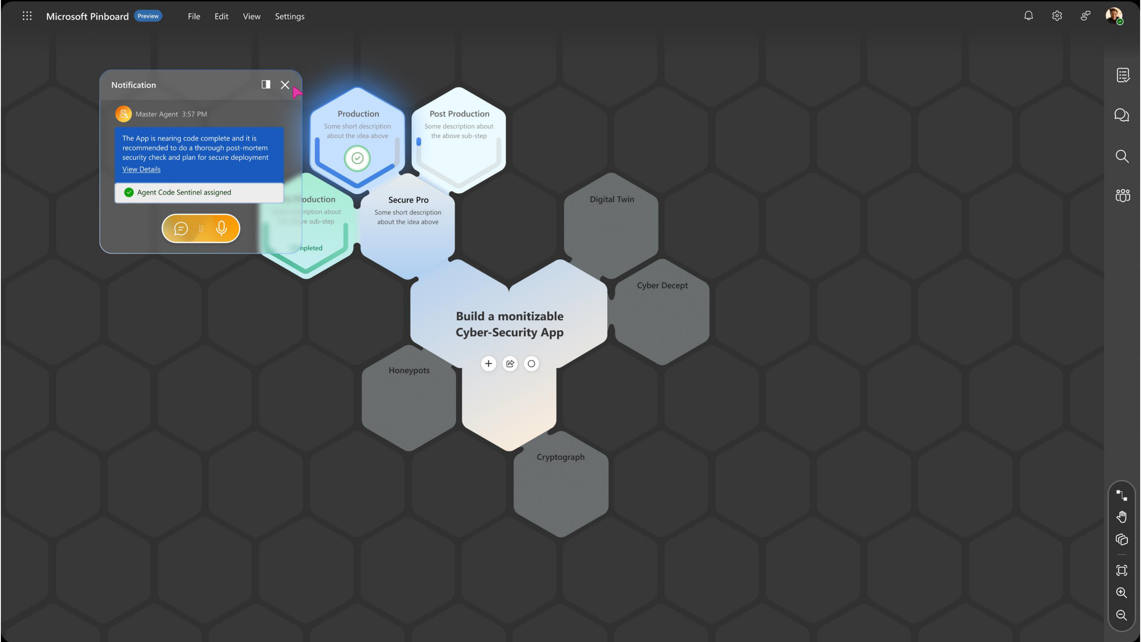 Pinboard driven by Swarm of AI agents, slide 29