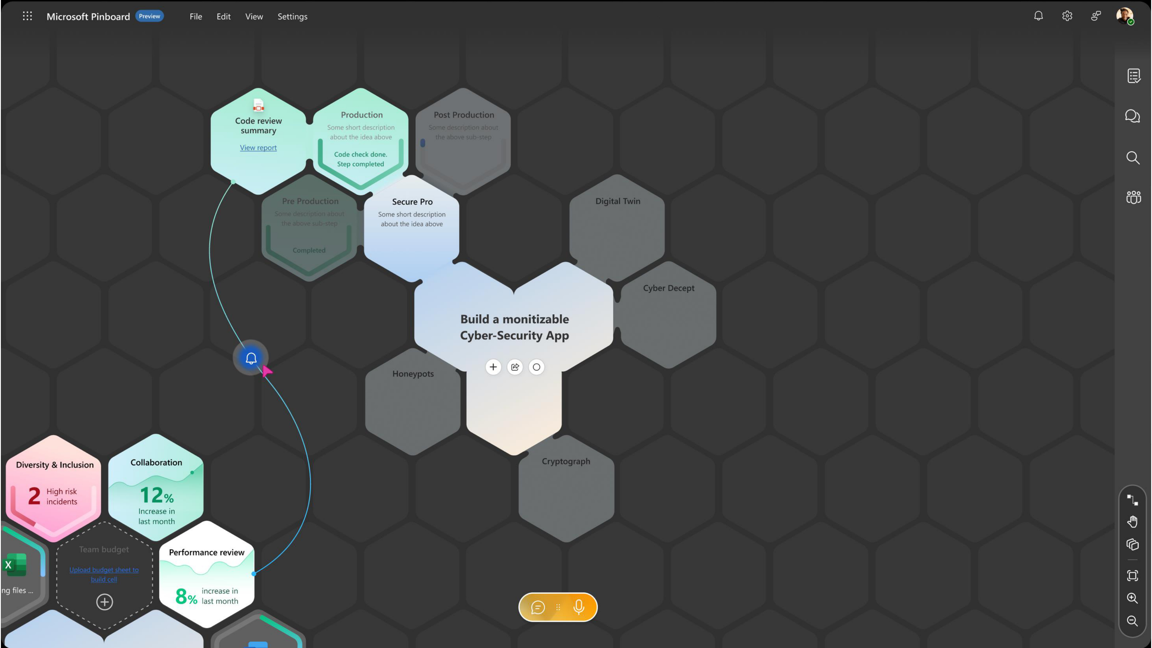 Pinboard driven by Swarm of AI agents, slide 34